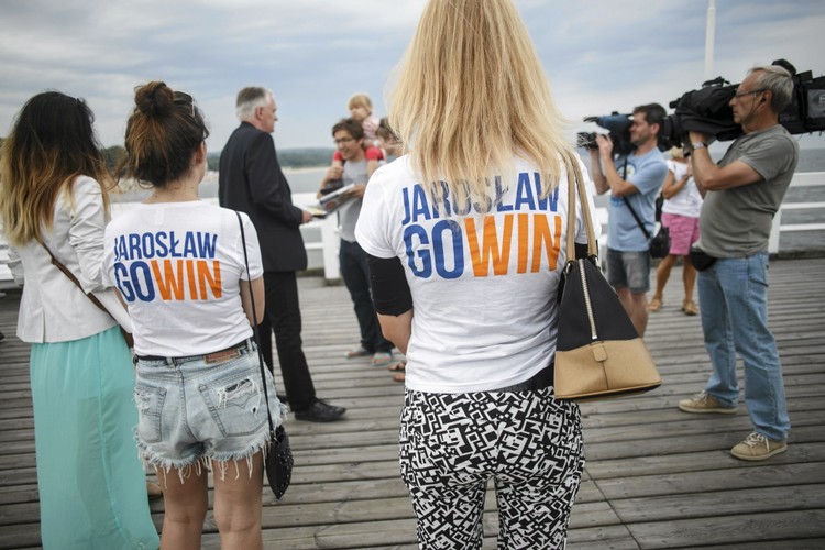 Jarosław Gowin w Sopocie na molo