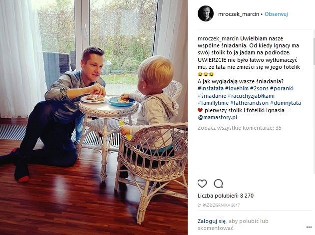 Marcin Mroczek z synem