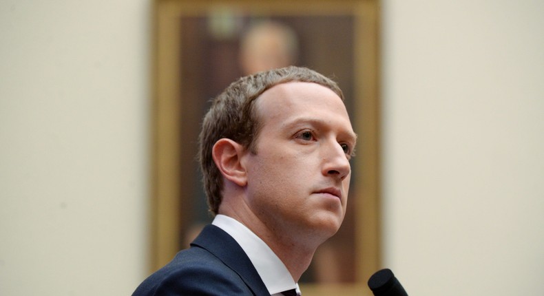 Facebook Chairman and CEO Zuckerberg testifies at a House Financial Services Committee hearing in Washington
