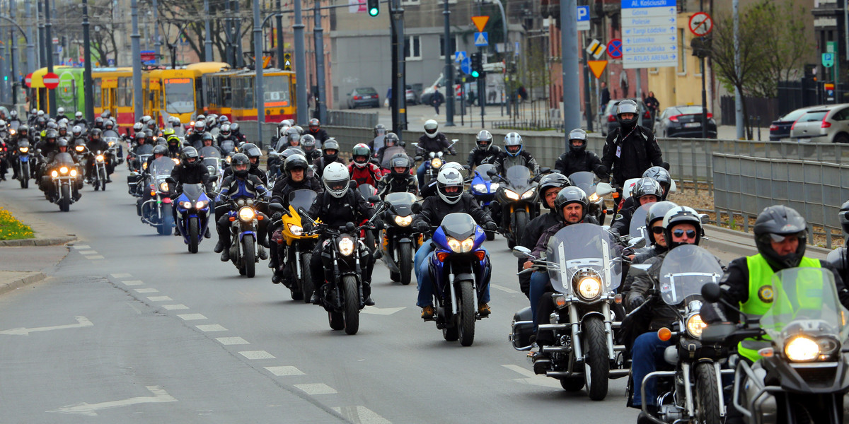 Parada motocykli w Łodzi 