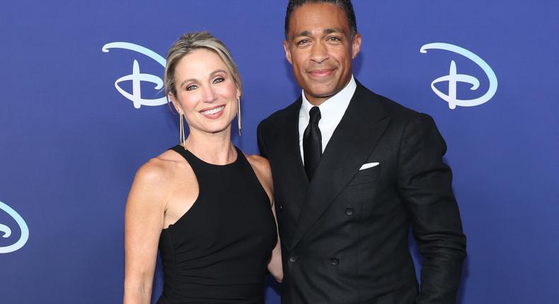 Amy Robach and T.J. Holmes at the 2022 ABC Disney Upfront in May 2022 in New York City.Dia Dipasupil/Getty Images