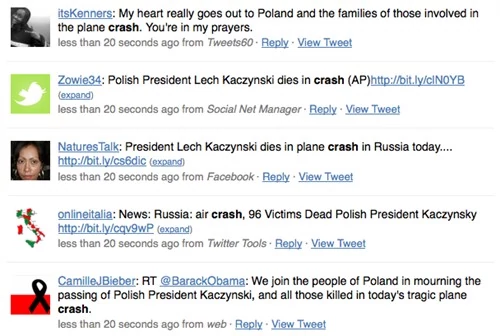 Użytkownicy Twittera łączą się w bólu z rodzinami tragicznie zmarłych i wszystkimi Polakami
