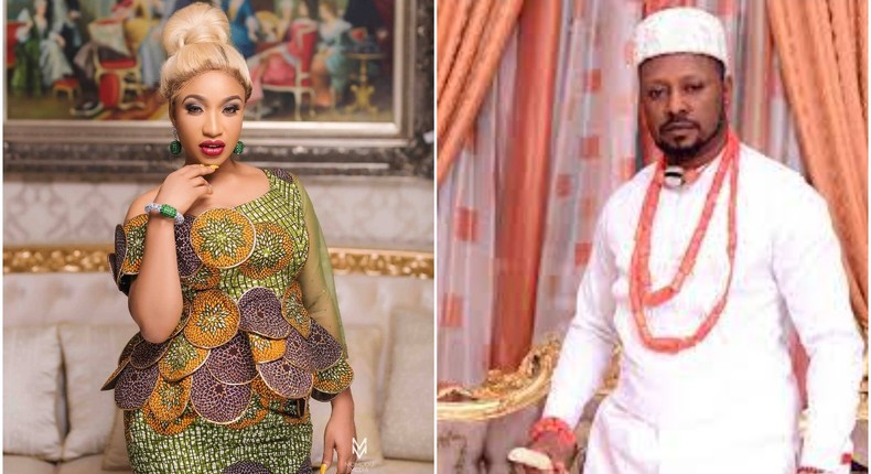 Tonto Dikeh and her former boyfriend Comrade Prince Kpokpogri [Instagram/TontoDikeh] [DailyTimes]