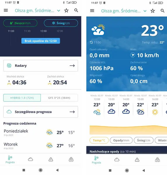 Aplikacja Meteo IMGW prognoza dla Polski