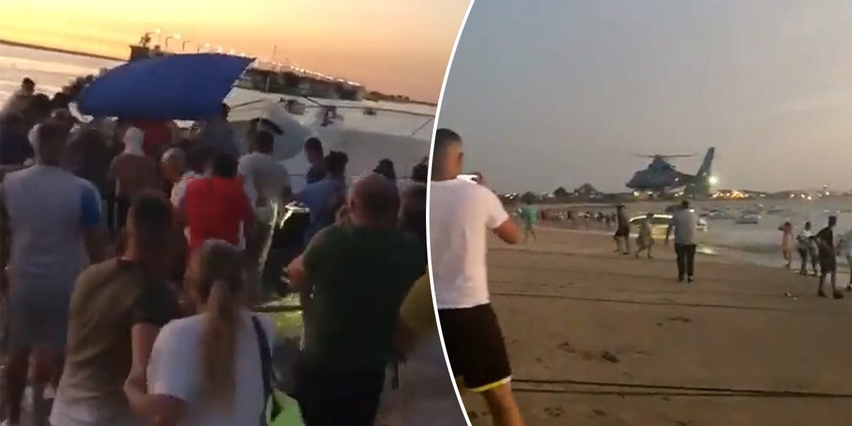 Łódź z narkotykami rozbiła się na plaży w Hiszpanii. Plażowicze rzucili się, aby splądrować nielegalny ładunek.