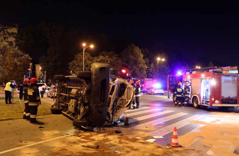 Wypadek radiowozu z kolumny BOR w Warszawie