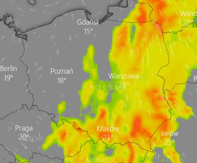 Prognoza pogody o godzinie 13