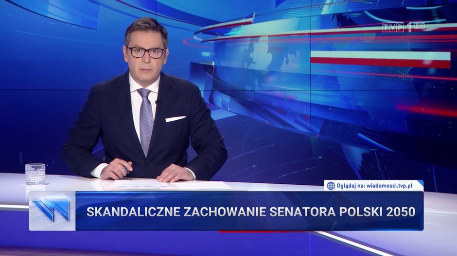 MIchał Adamczyk w wydaniu "Wiadomości" TVP (8.01.2023)