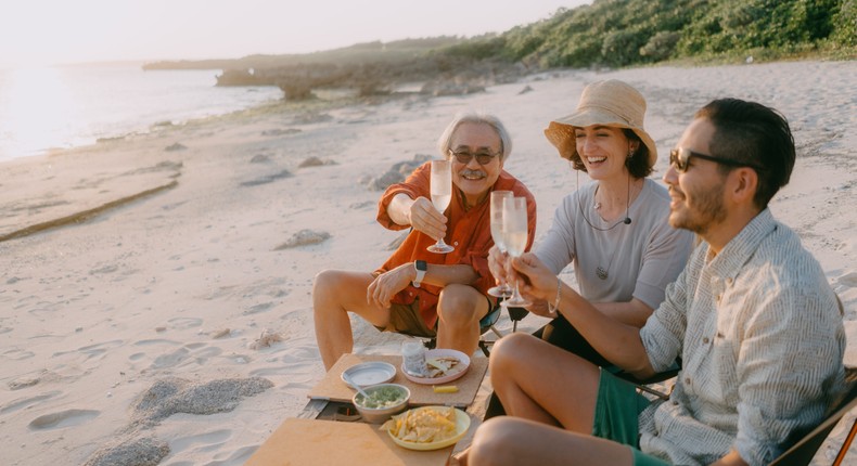 If the UV index is high, it's best to wait until later in the day to hit the beach.Ippei Naoi/Getty