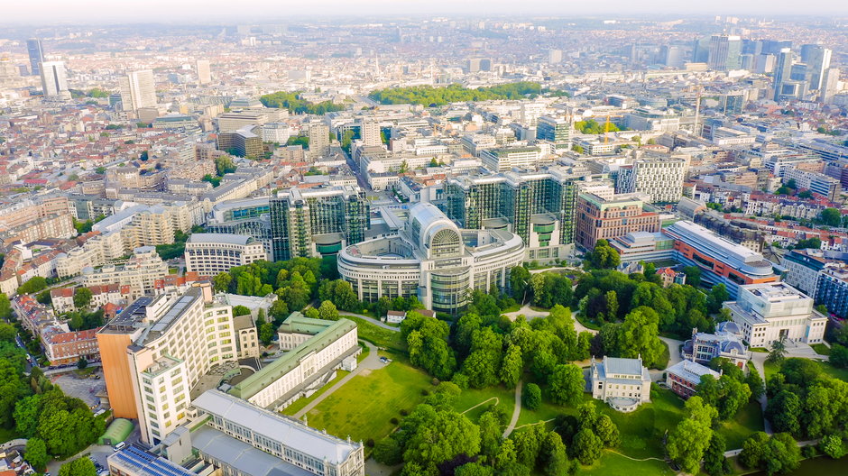 Dzielnica Europejska i Parlament Europejski w Brukseli, Belgia