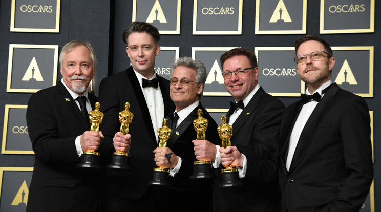 A Dűne Oscar-díjas hangmérnökei: Doug Hemphill, Theo Green, Mark Mangini, Ron Barlett és a jobb szélen Mac Ruth / Fotó: Northfoto
