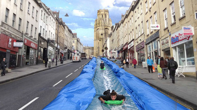 Bristol, wodna ślizgawka w centrum miasta