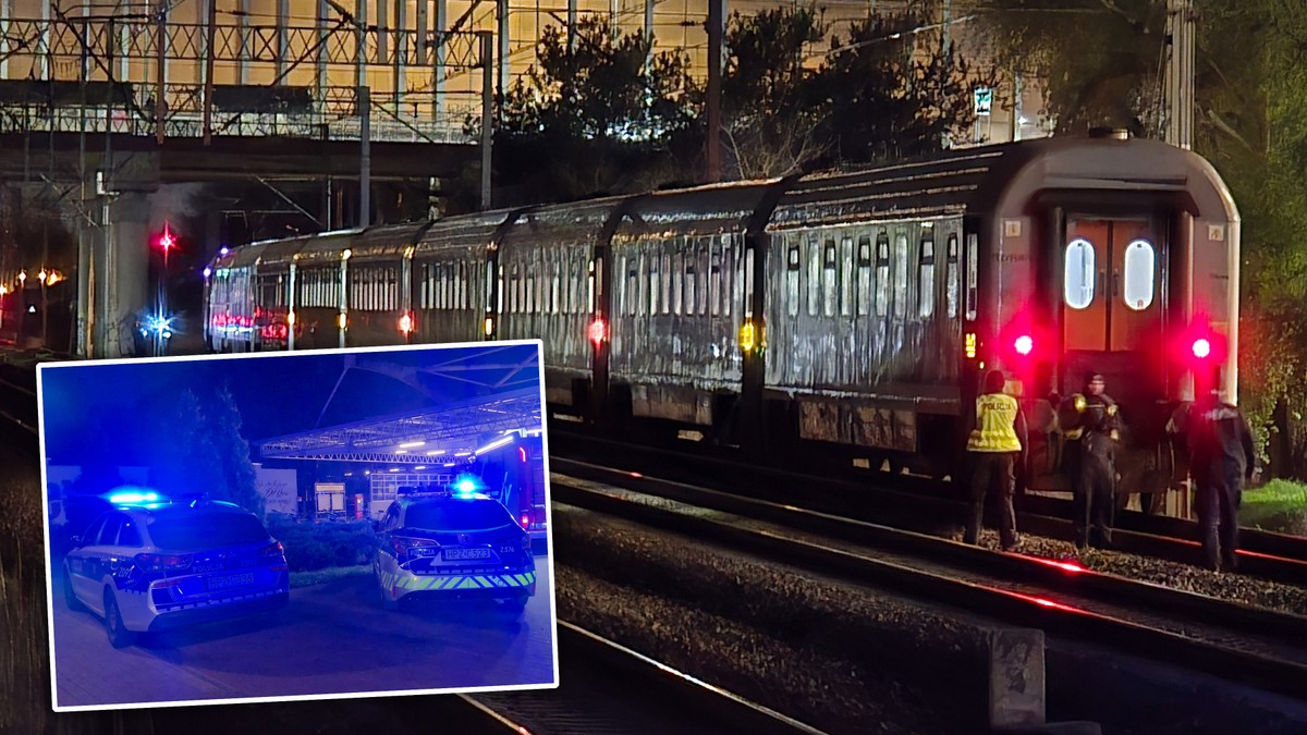 Służby z latarkami przy torach. Tragedia w Warszawie