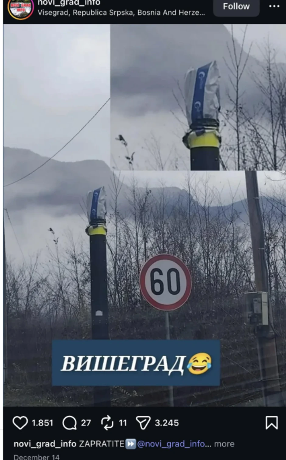 Prekriven radar u Višegradu