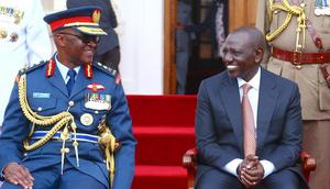 President William Ruto presided over the swearing in ceremony of General Francis Ogolla as the Chief of Defence at State House, Nairobi on April 29, 2023