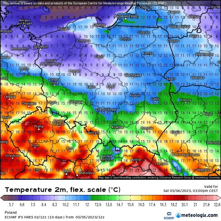 Nad Polską zaznaczy się bardzo duża różnica temperatury