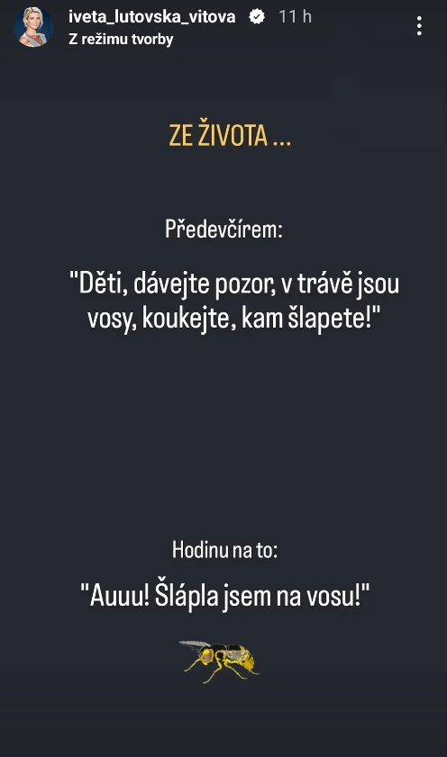 Iveta Vítová prehltla osu.