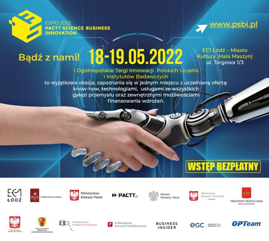 W Łodzi odbędą się pierwsze ogólnopolskie targi PACTT SCIENCE BUSINESS INNOVATION EXPO 2022