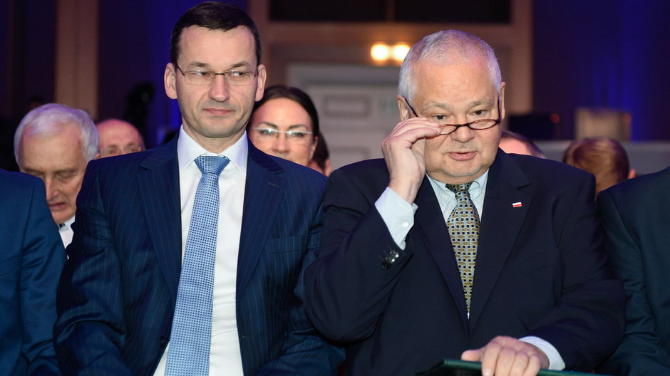 Premier Mateusz Morawiecki i prezes NBP Adam Glapiński