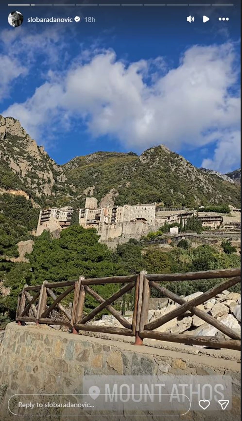 Sloba Radanović na Svetoj Gori