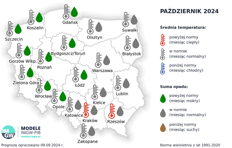 Zapowiada się mokry październik