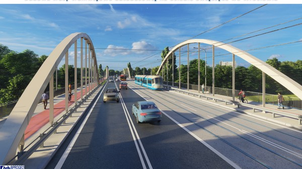 Tramwaj pojedzie przez nowe mosty Chrobrego na których jest już torowisko