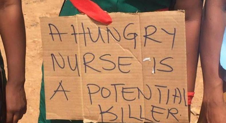 Scores of unemployed nurses on Wednesday, April 27, hit the streets to protest against delays in their postings