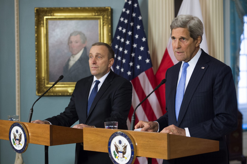Szef polskiego MSZ Grzegorz Schetyna i sekretarz stanu USA John Kerry