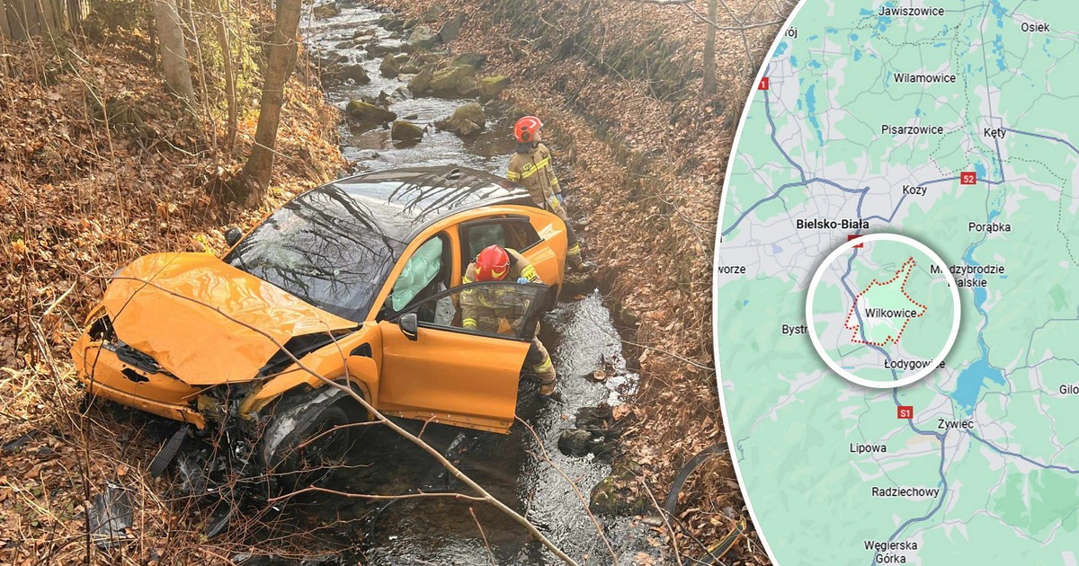 Mustang w rzece. Kierowcy tam nie było. Tragiczny finał poszukiwań