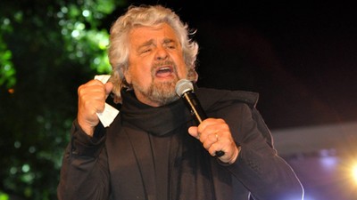 Italy, Palermo (Sicily): Campaigning for regional elections. Beppe Grillo, leader of 5-Star Movement