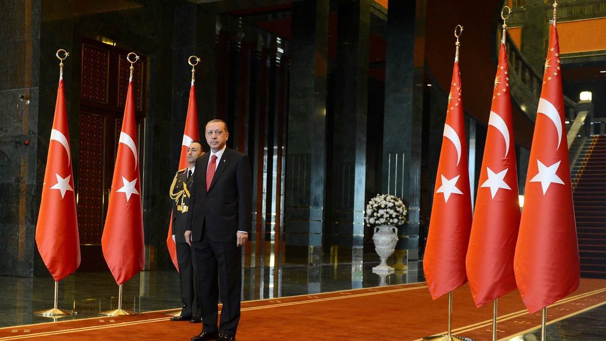 Turkey's new Presidential Palace at night - Ankara