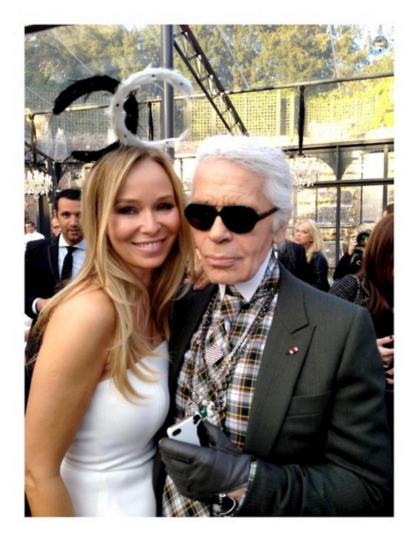 Karl Lagerfeld i Joanna Przetakiewicz