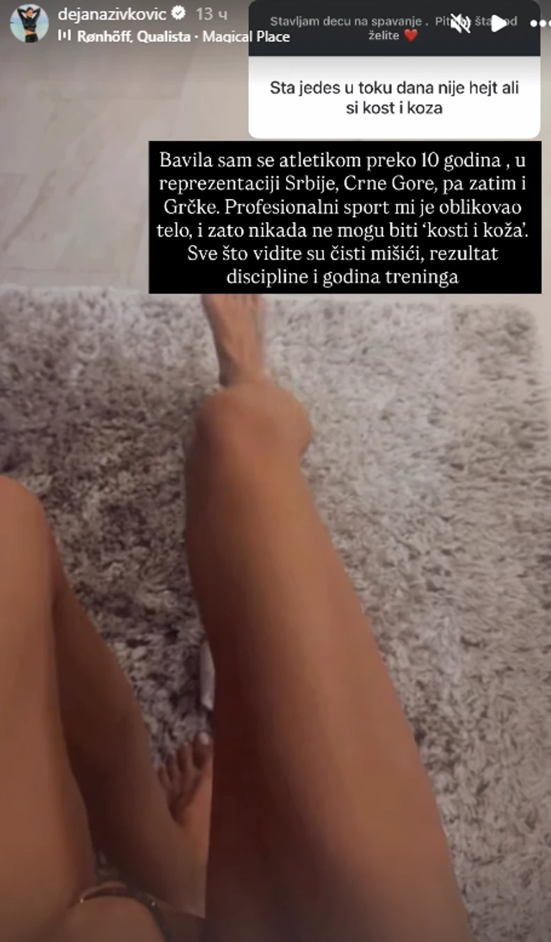 Dejana Živković o ishrani i kilaži