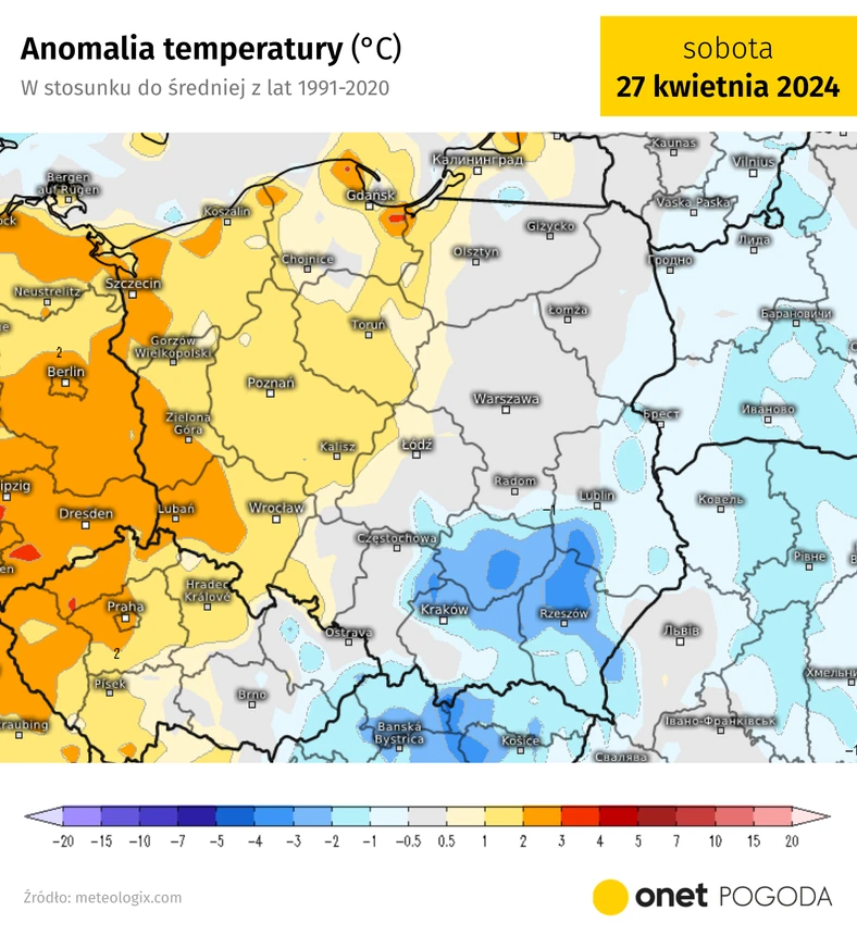 Ujemne anomalie temperatury zaczną zanikać