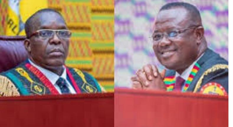 Speaker Alban Sumana Kingsford Bagbin and deputy Joseph Osei Owusu 