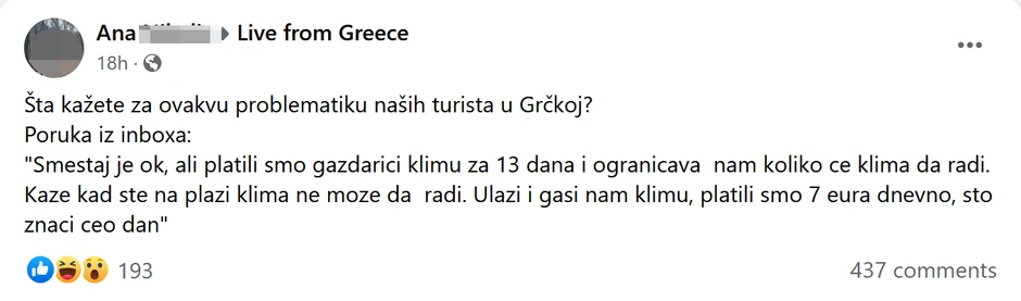 Srpkinja i problem sa klimom u apartmanu