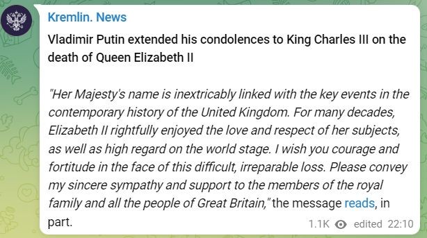 Kondolencje Władimira Putina