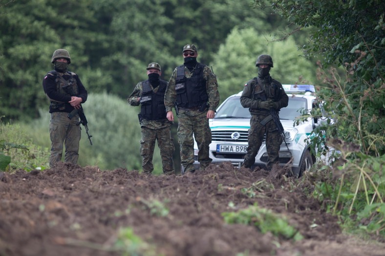 02.09.2021. Usnarz Górny. Obóz uchodźców afgańskich w pasie granicznym między Polską i Białorusią