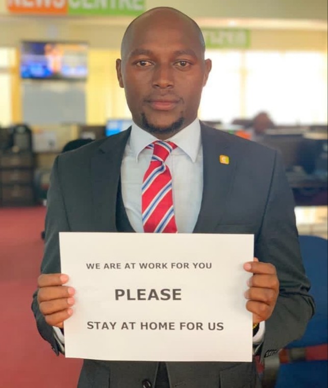 Citizen TV reporter Stephen Letoo. The journalist tested positive for Covid-19