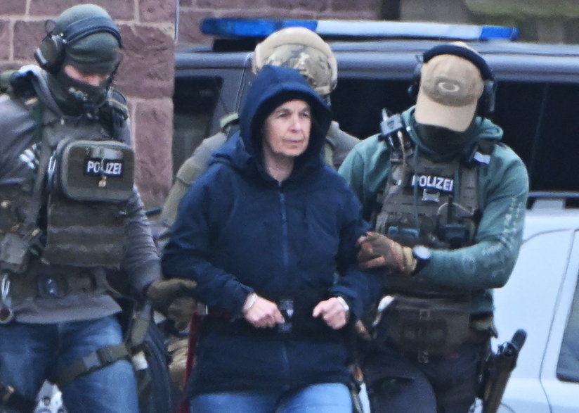 Była terrorystka RAF-u Daniela Klette aresztowana w Karlsruhe, Niemcy, 7 marca 2024 r.