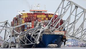 The Dali container ship crashed into the Francis Scott Key Bridge in Baltimore on Tuesday.Jim Watson/AFP/Getty Images