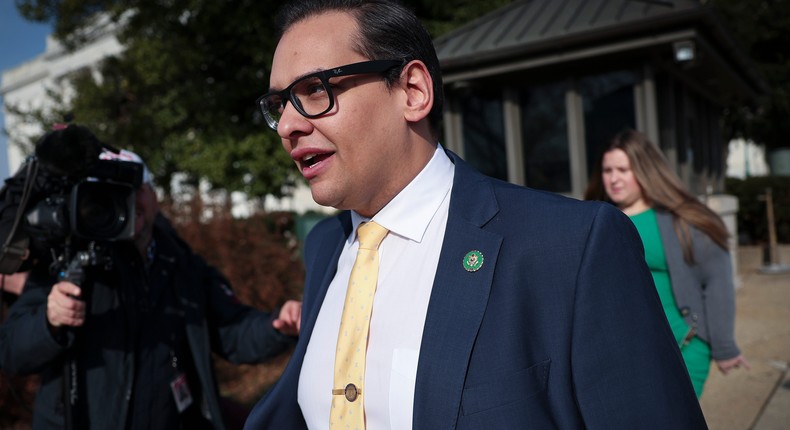 Rep. George Santos leaves the US Capitol on January 12, 2023 in Washington, DC.Win McNamee/Getty Images