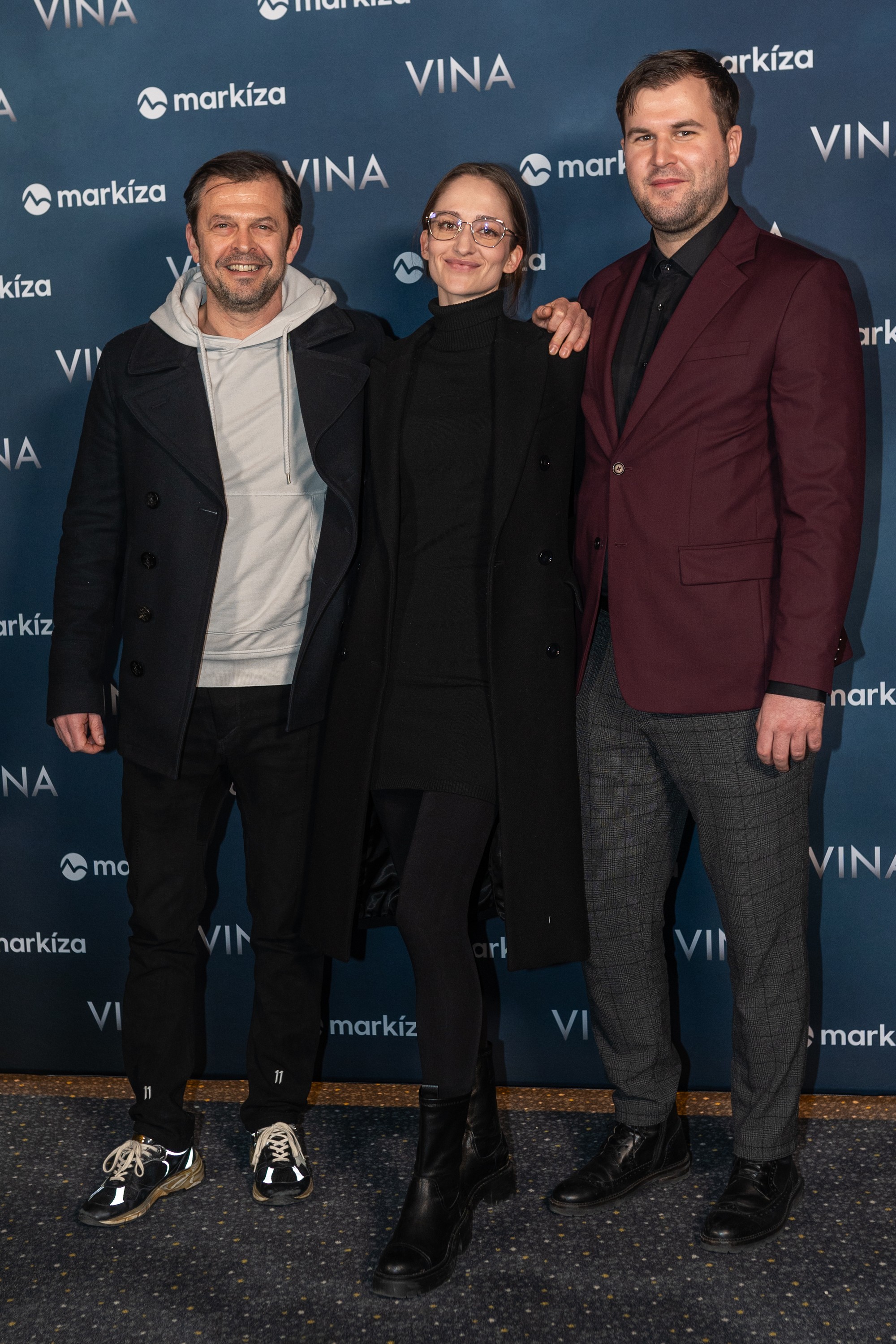 Alexander Bárta a Eva Mores na premiére seriálu Vina.