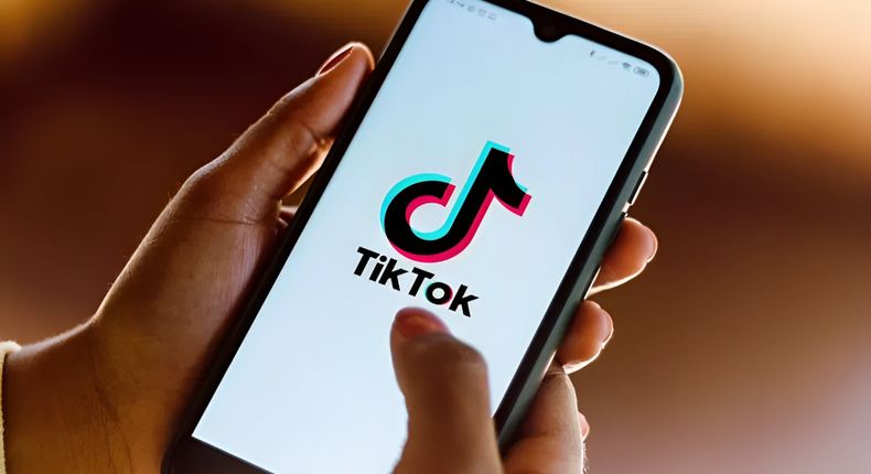 A person using TikTok