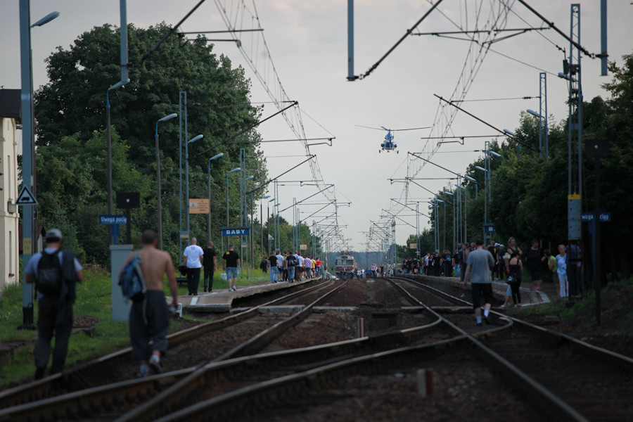 Wykolejenie pociągu w pobliżu miejscowości Baby, Fot. CYNK/ Marcin Drechna