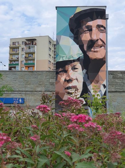 Mural przy stacji metro Ursynów