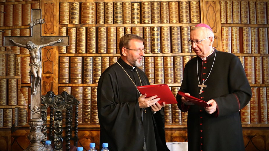 Arcybiskupi Światosław Szewczuk i Stanisław Gądecki