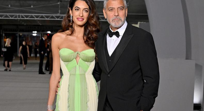 Amal and George Clooney at the Academy Museum Gala on October 15, 2022.Axelle/Bauer-Griffin/Getty Images