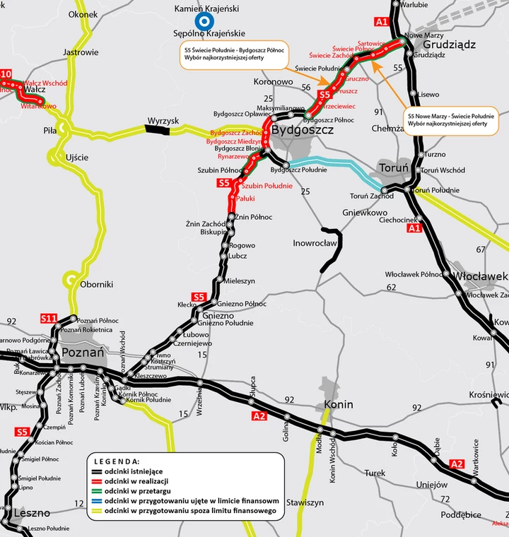 S5 Nowe Marzy - Świecie Południe - Bydgoszcz Północ