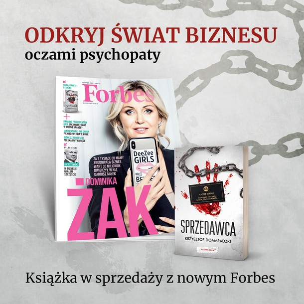 Książka „Sprzedawca Krzysztofa Domaradzkiego w sprzedaży z najnowszym numerem magazynu Forbes